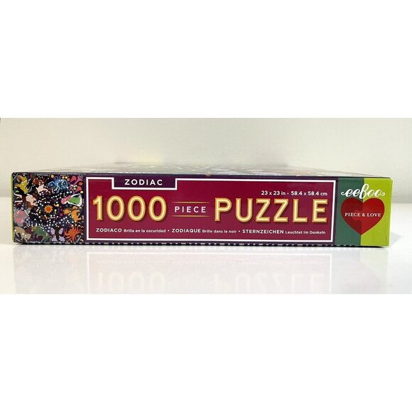 EeBoo Piece & Love 1000 Piece Zodiac Puzzle ~ Glow in The Dark ~ NEW Sealed Box - Picture 6 of 8